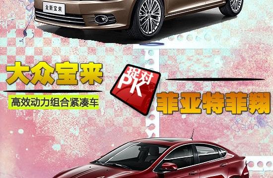 高效動(dòng)力緊湊車 大眾寶來對比菲亞特菲翔