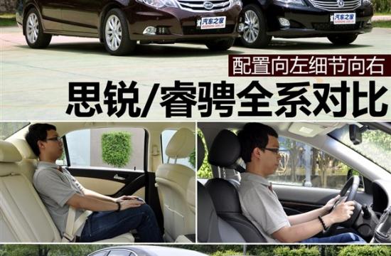 配置向左細(xì)節(jié)向右 思銳/睿騁全系對比