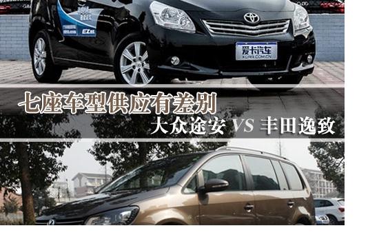 7座車型供應(yīng)有差別 大眾途安vs豐田逸致