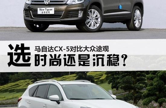 選時(shí)尚還是沉穩(wěn)?馬自達(dá)CX-5對比大眾途觀