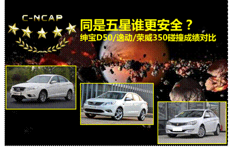 同是五星誰更安全? 紳寶D50/逸動(dòng)/榮威350碰撞對(duì)比