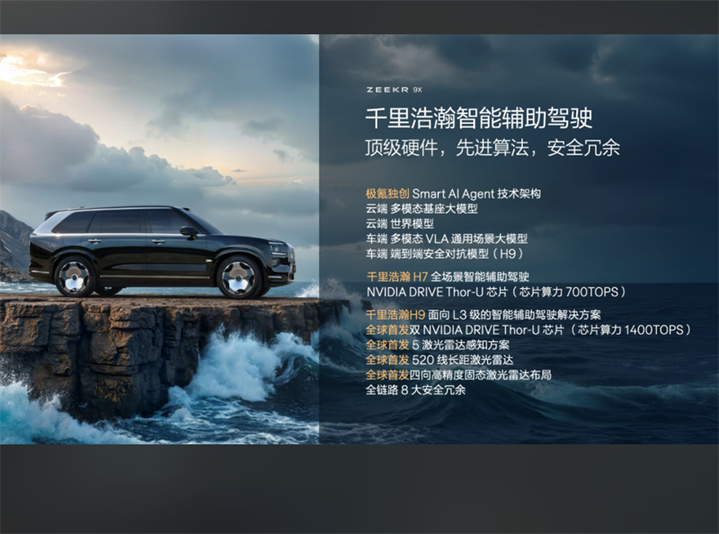 行業(yè)首發(fā)L3級方案、全場景極致安全，吉利